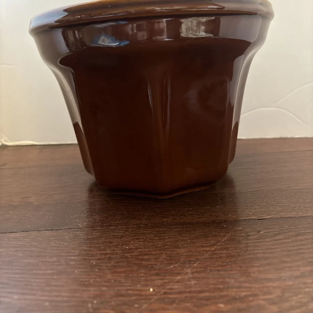 Williams Sonoma Monkey Bread Pan Mold Ceramic Brown Glazed - 8